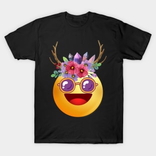 Hippie Tie Dye Emoji T-Shirt